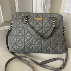 kate spade Quilted Gray Leather Bag